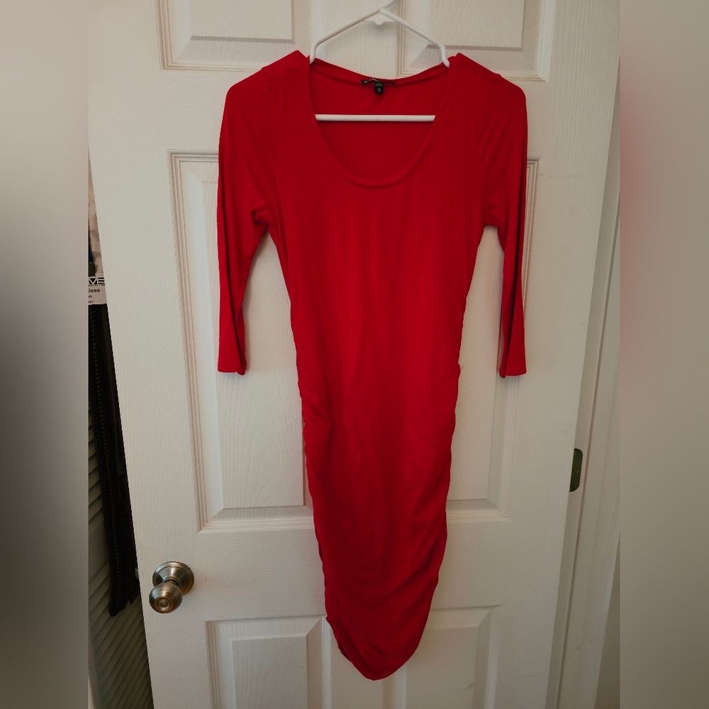 Express Side Ruched Body Con Dress - Picture 3 of 4